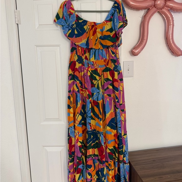 Terra & Sky Vibrant Multicolor Floral Maxi Dress - Picture 6 of 8
